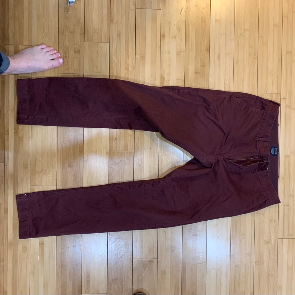 Maroon JCREW Driggs Pants